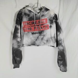 Boyz n The Hood crop MM women's hoodie tie dyed gray